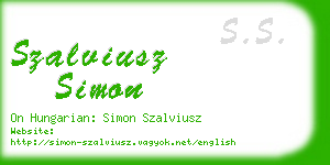 szalviusz simon business card